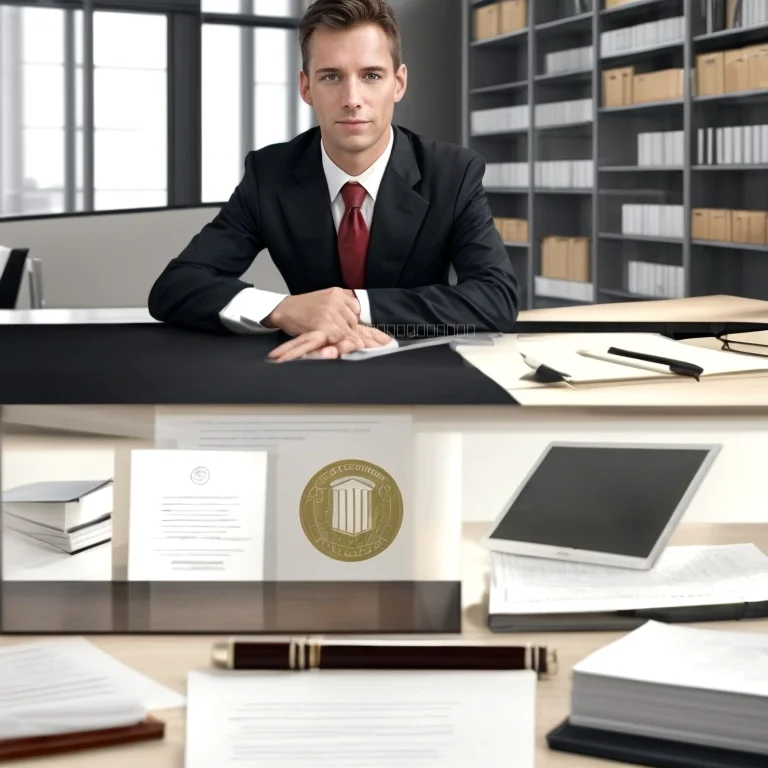 Jurist berät Unternehmer in Besprechung